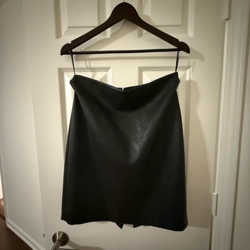 J. Crew Black Faux Leather Skirt‎